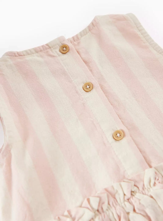 Pink Pastel Stripe Trouser & Bow