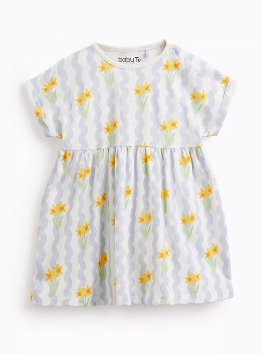 Easter Blue Stripe Dress 9-12